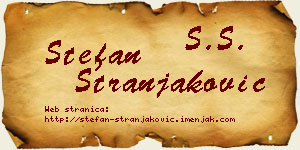 Stefan Stranjaković vizit kartica